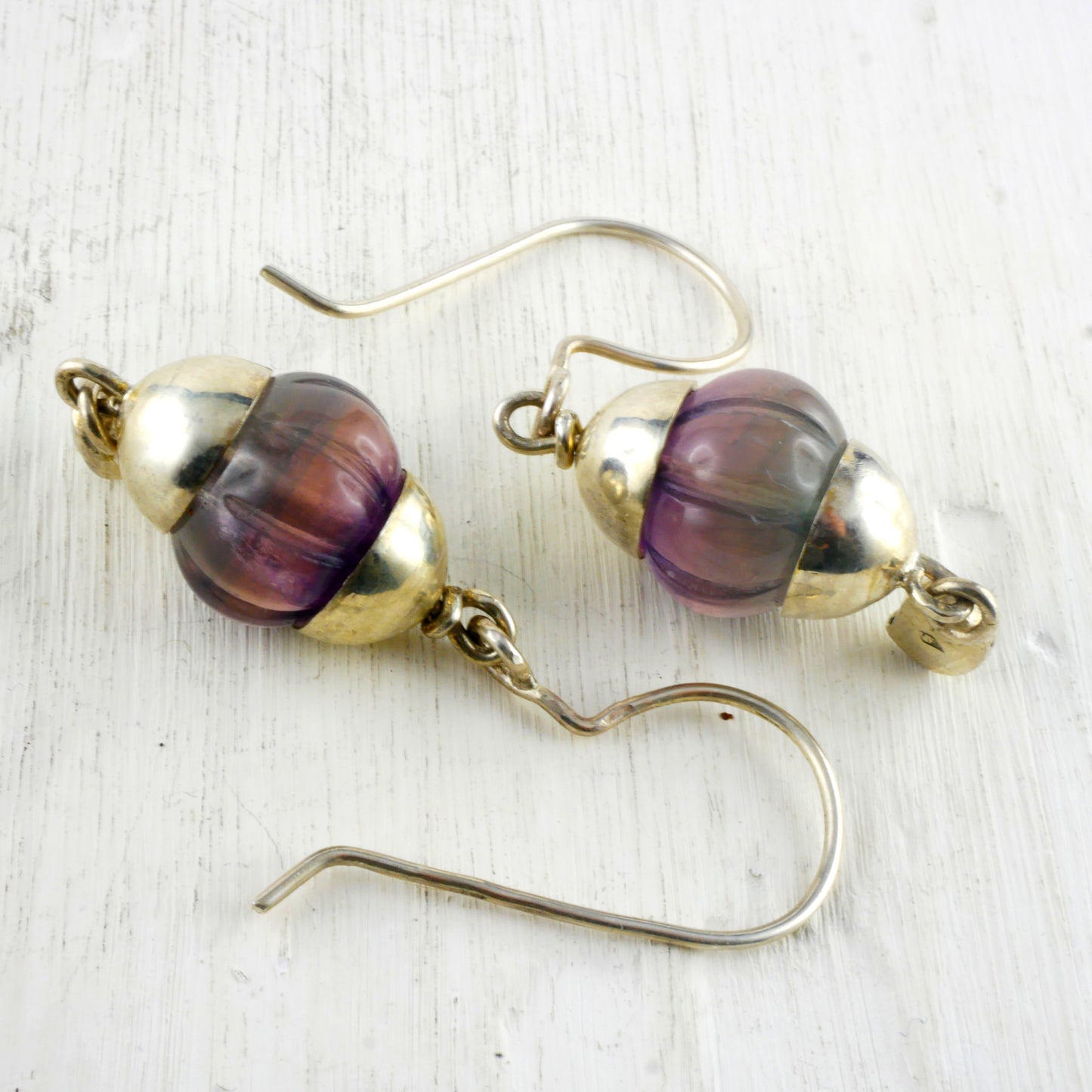 BOUCLES D'OREILLES BABUR - Argent 925 & Fluorites