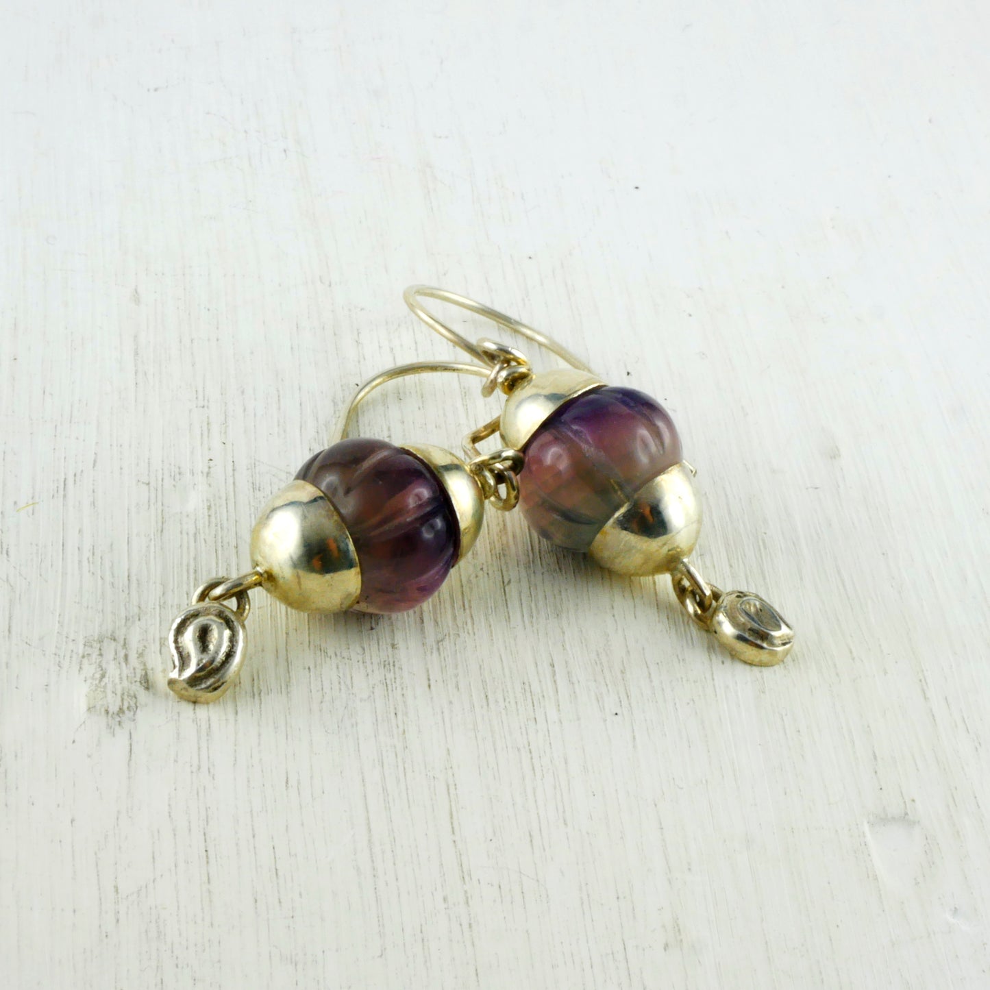 BOUCLES D'OREILLES BABUR - Argent 925 & Fluorites