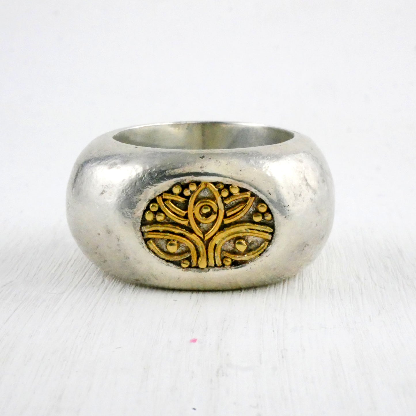 BAGUE AJNA - Argent 925, Or 18K