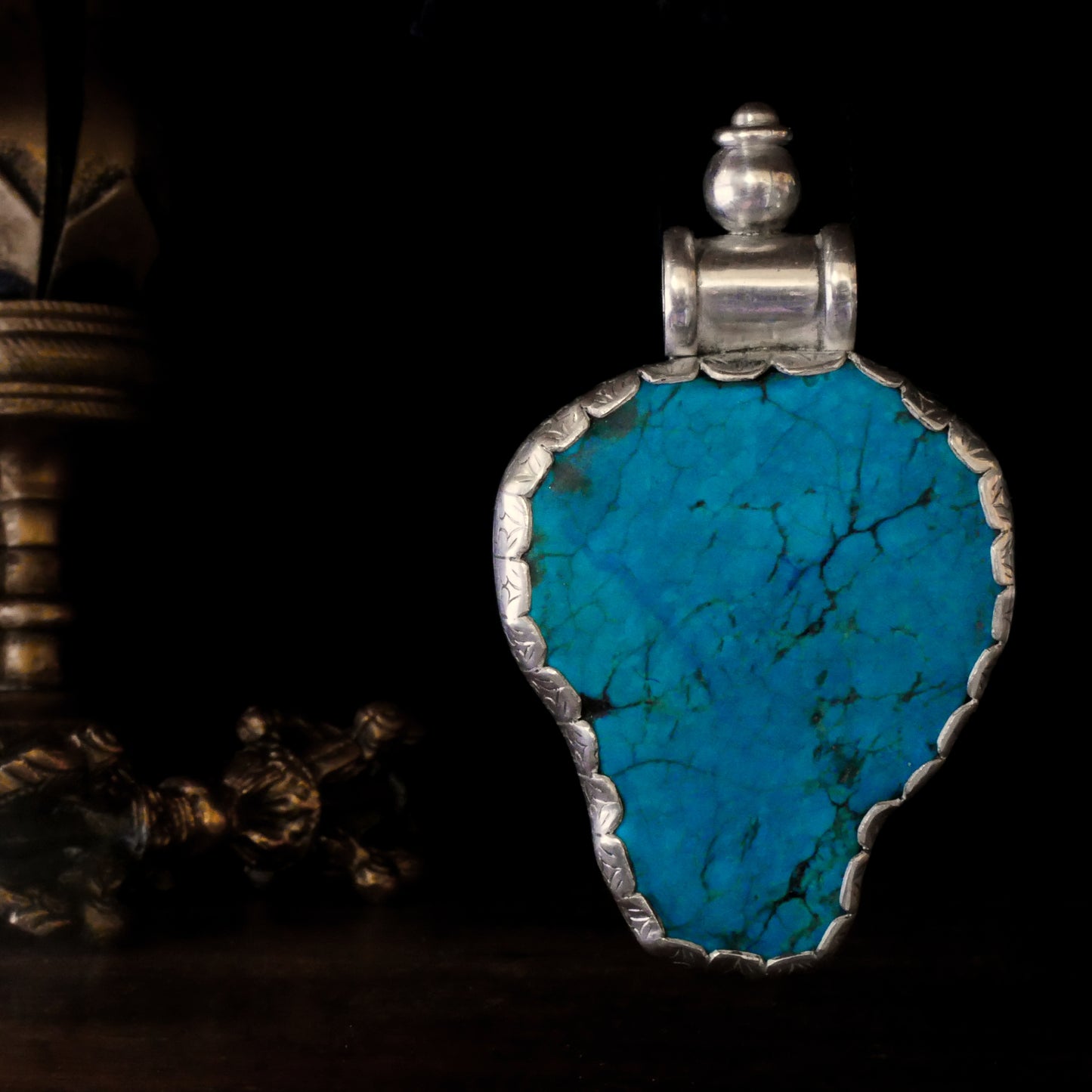 PENDENTIF LEH - Argent 925 & Turquoise