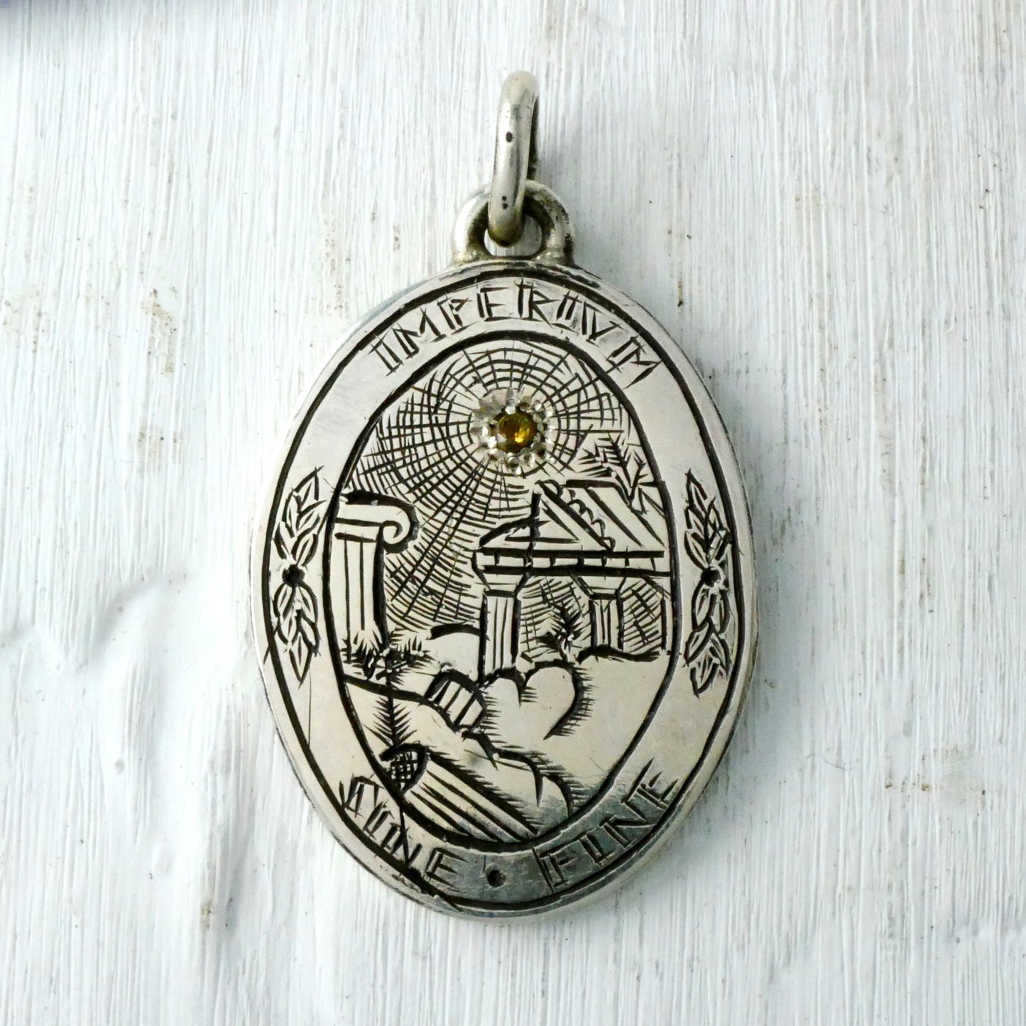 MEDAILLON IMPERIUM - Argent 925, Citrine