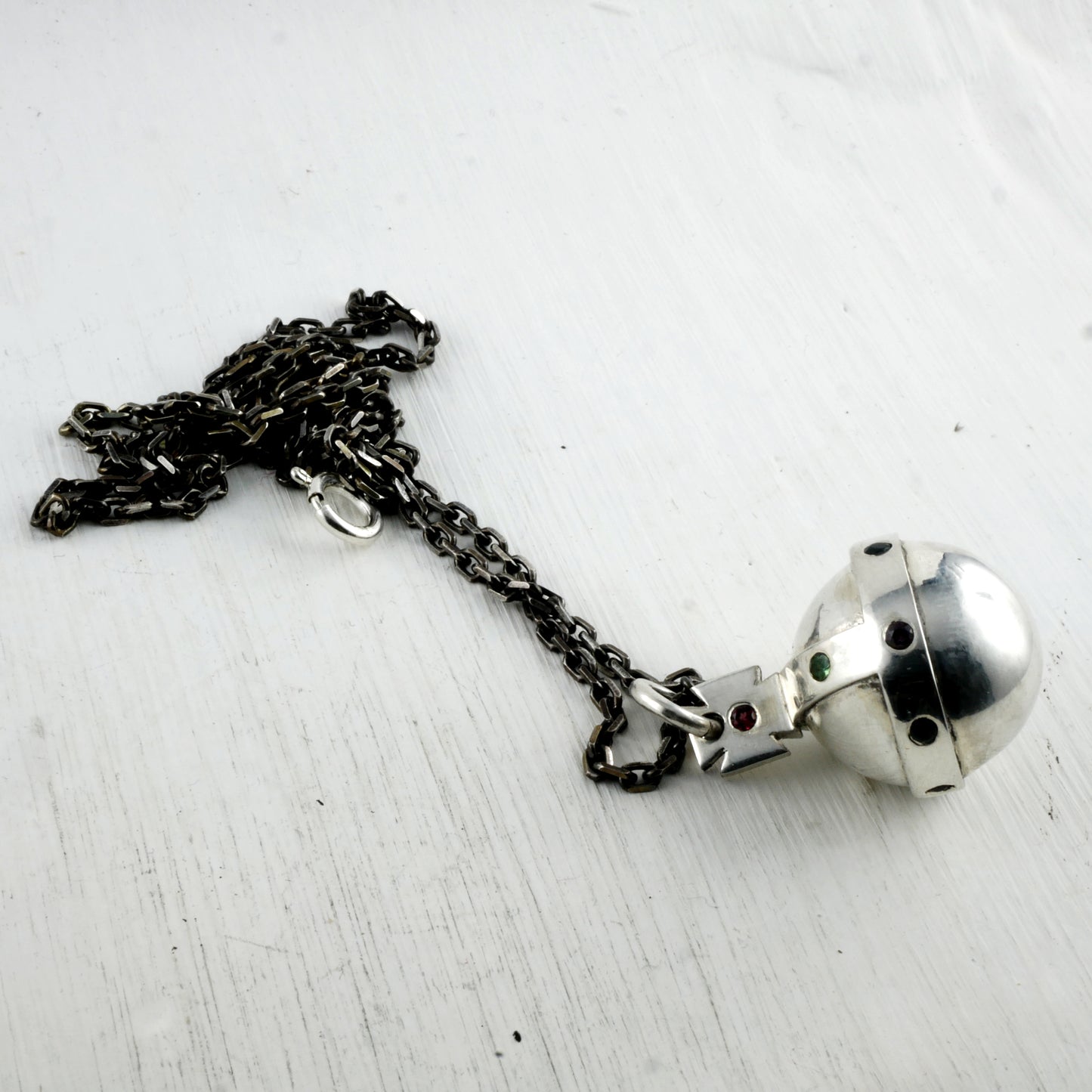 PENDENTIF ORBI - Argent 925, Grenat & Tourmalines