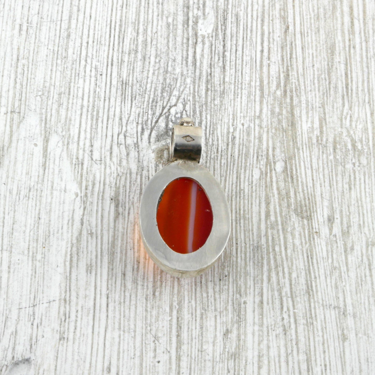 Pendentif scarabée egyptien agate rouge et argent