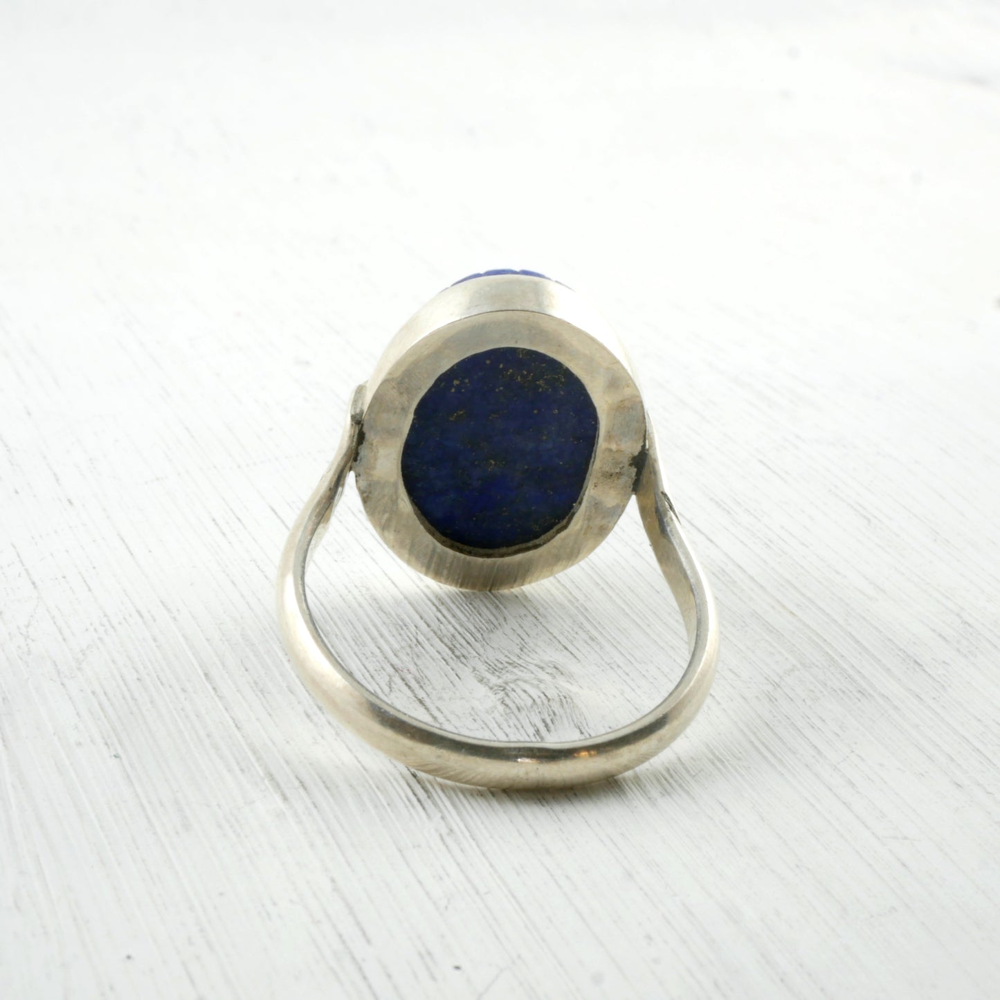 Bague mauvais œil en Lapis lazuli et Argent 925 Thalisman arrière