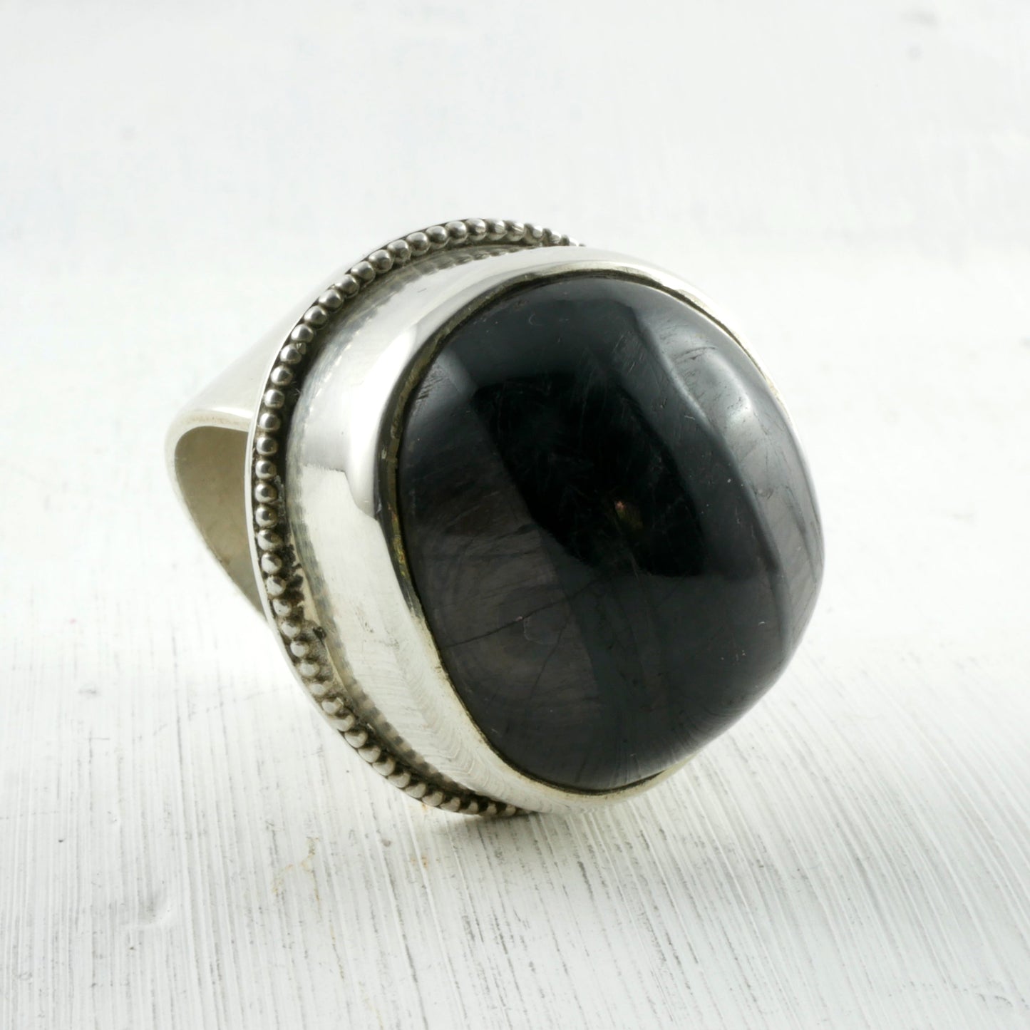 BAGUE SELAMIUT - Argent & Hypersthène Thalisman