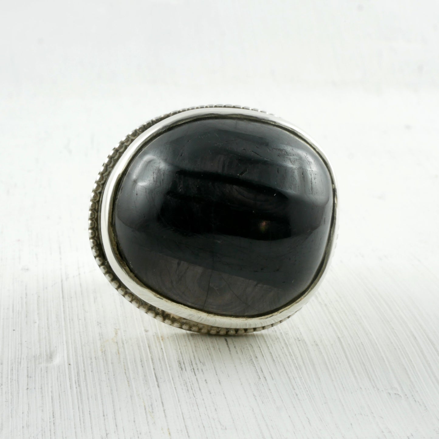 BAGUE SELAMIUT - Argent & Hypersthène Thalisman