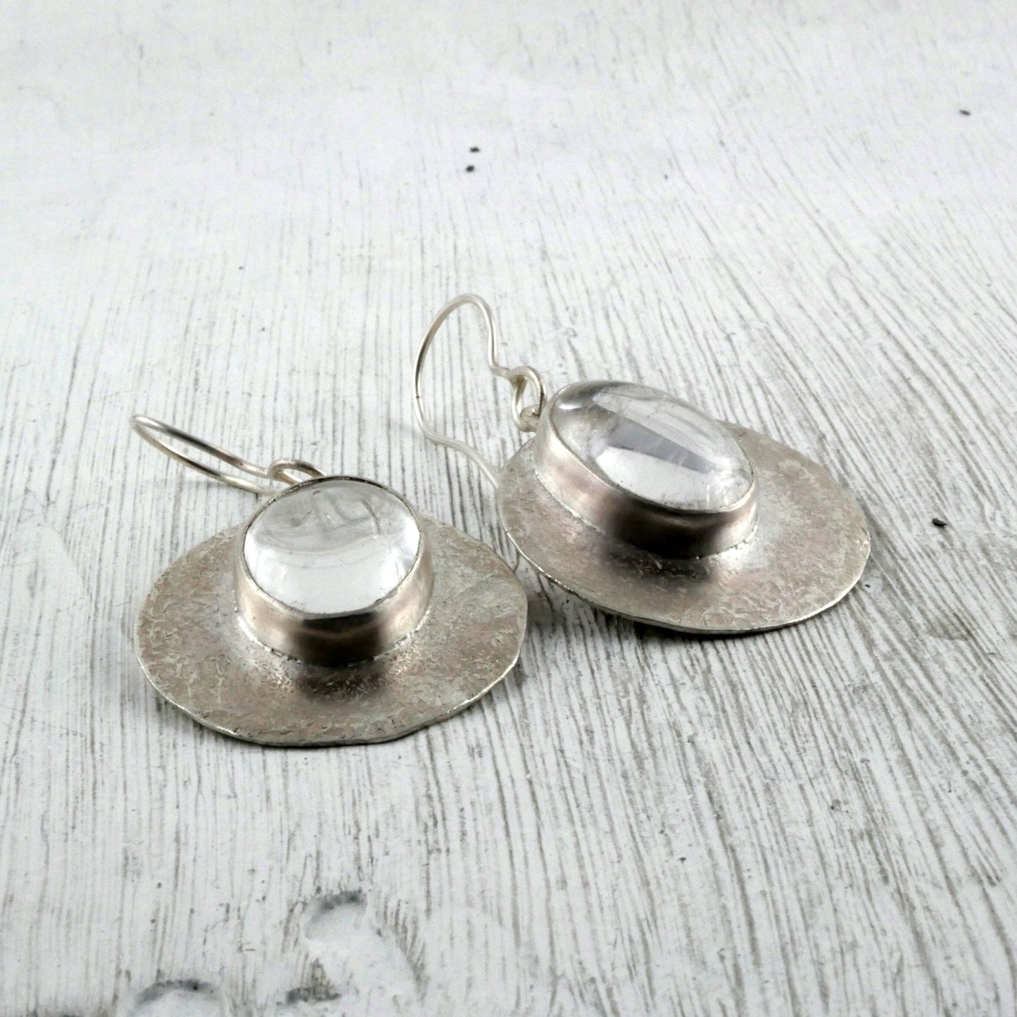 BOUCLES D'OREILLES SELENE - Argent 925 & Cristal de Roche Thalisman