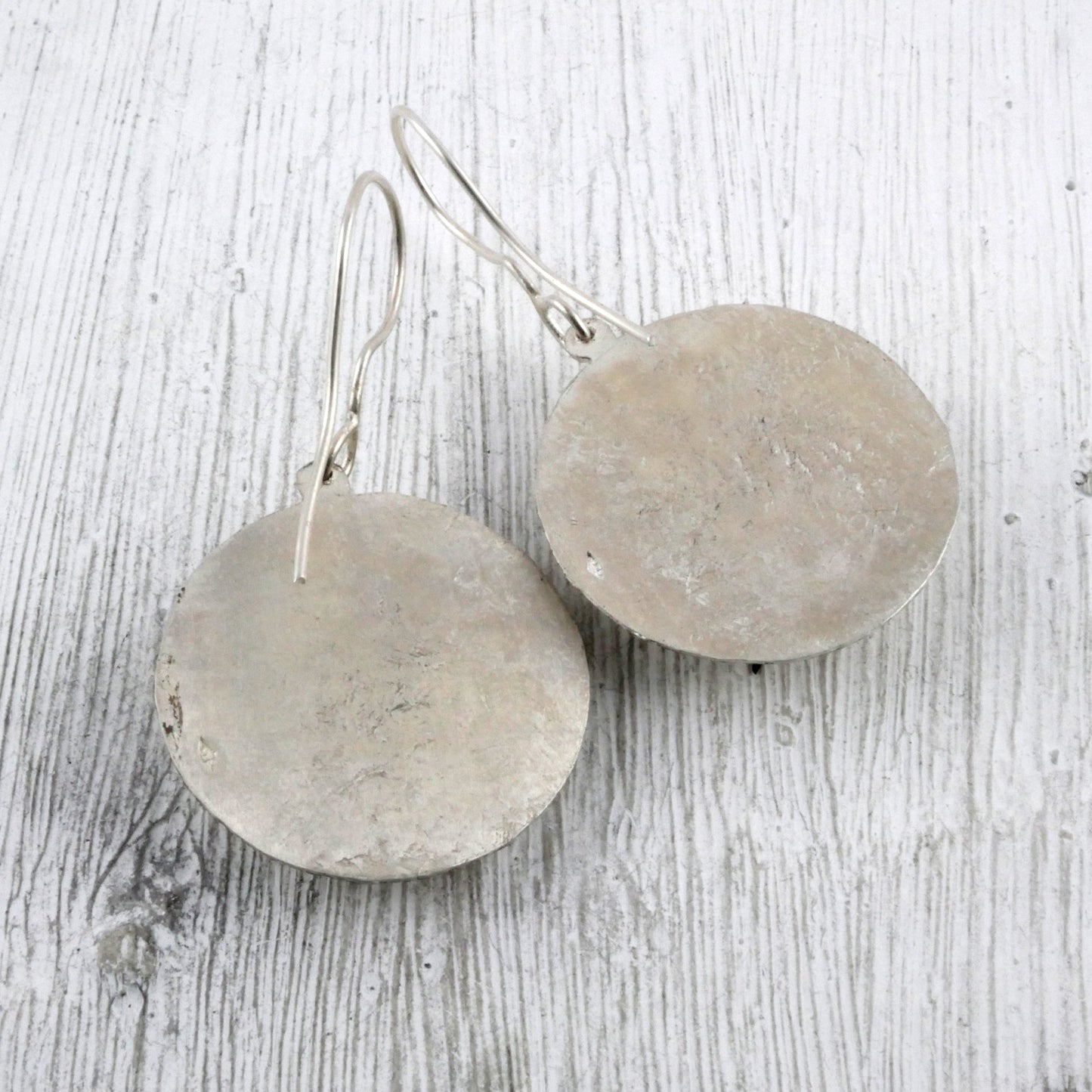 BOUCLES D'OREILLES SELENE - Argent 925, Cristal & Feuille d'Or Thalisman