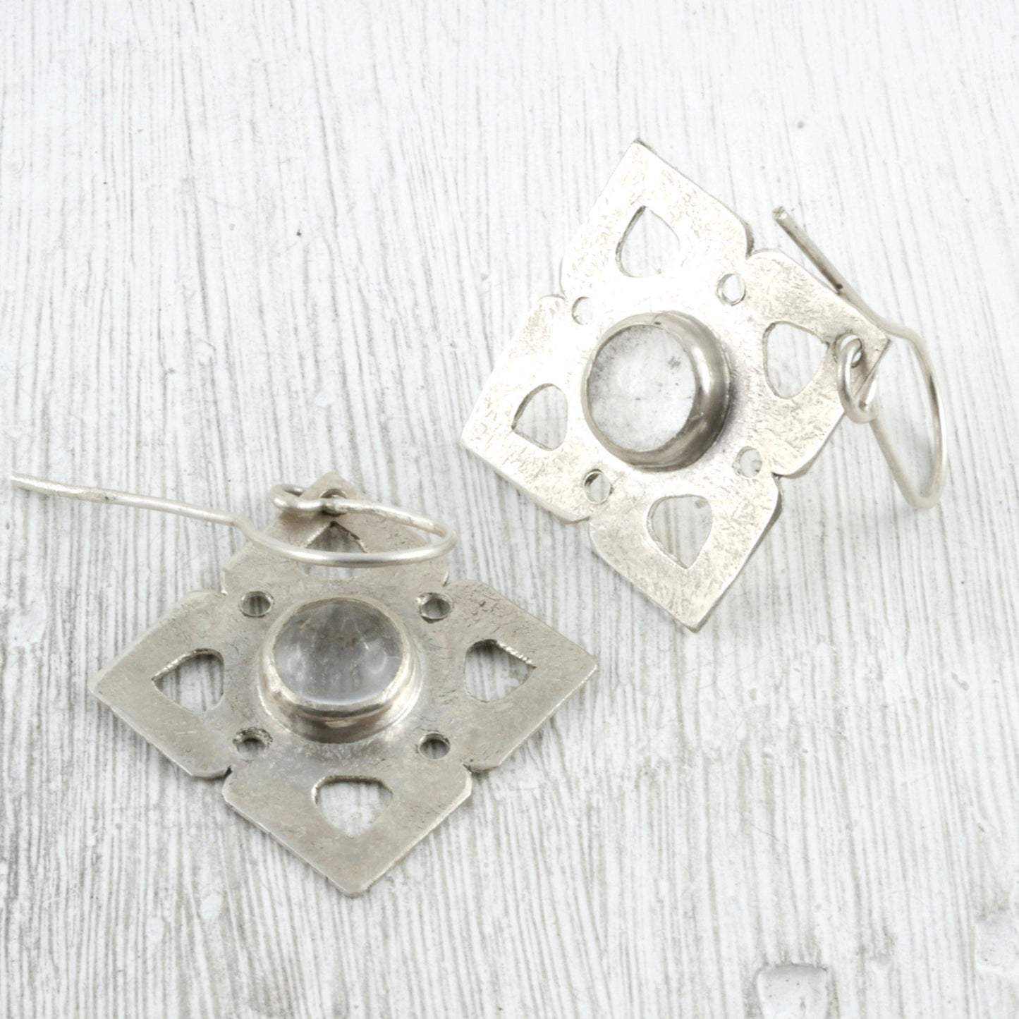 BOUCLES D'OREILLLES EOS - Argent 925 & Cristal de Roche Thalisman