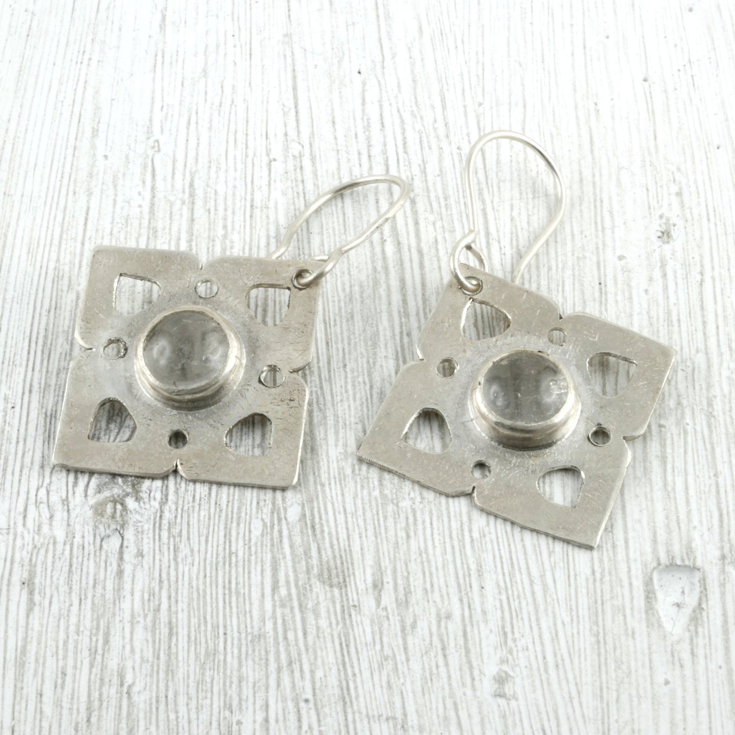 BOUCLES D'OREILLLES EOS - Argent 925 & Cristal de Roche Thalisman