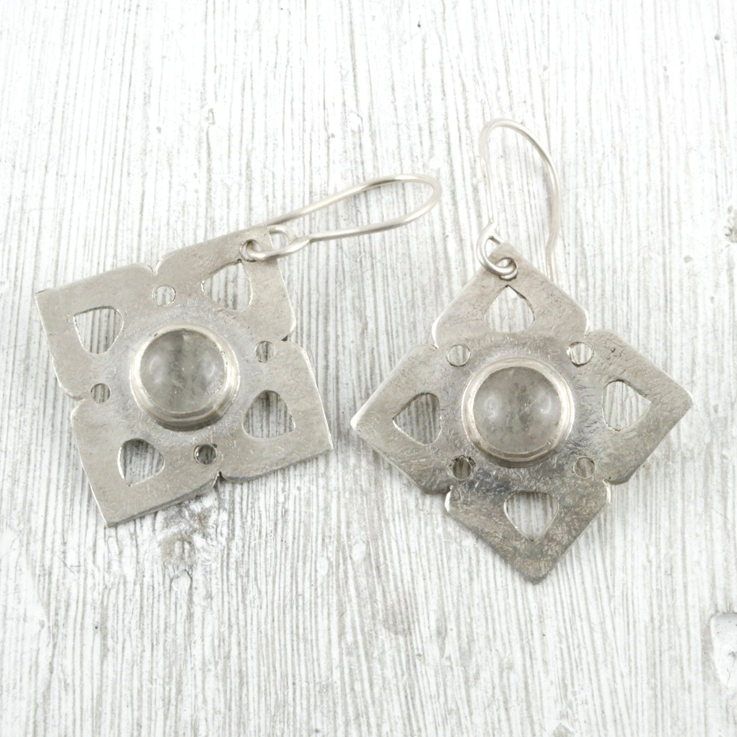 BOUCLES D'OREILLLES EOS - Argent 925 & Cristal de Roche Thalisman