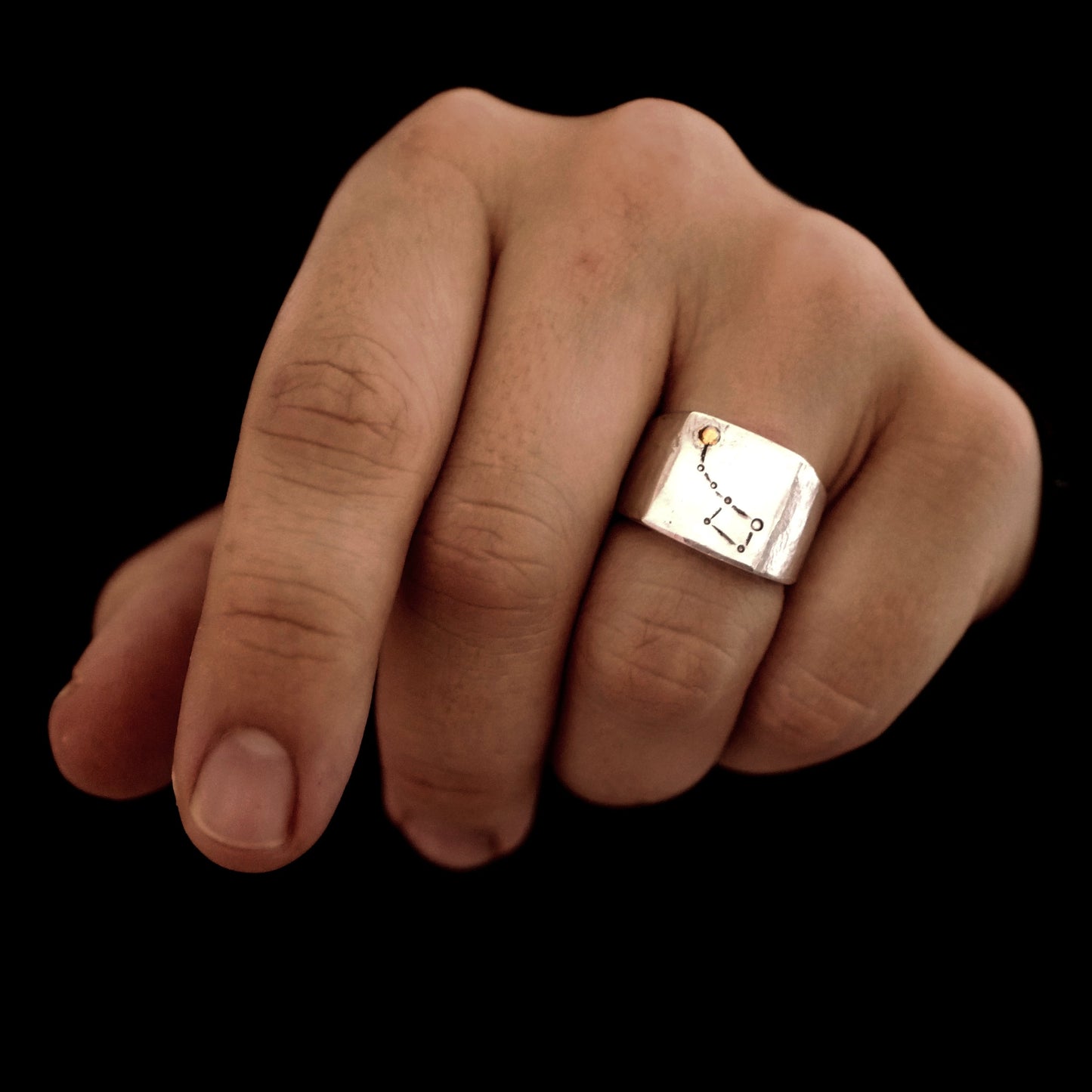 CHEVALIERE URSA MINOR - Argent 925 & Or 18K Thalisman