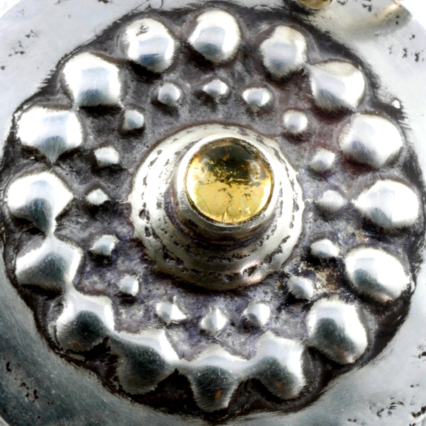 PENDENTIF AIGIS - Argent 925, Cristal & feuille d'or Thalisman