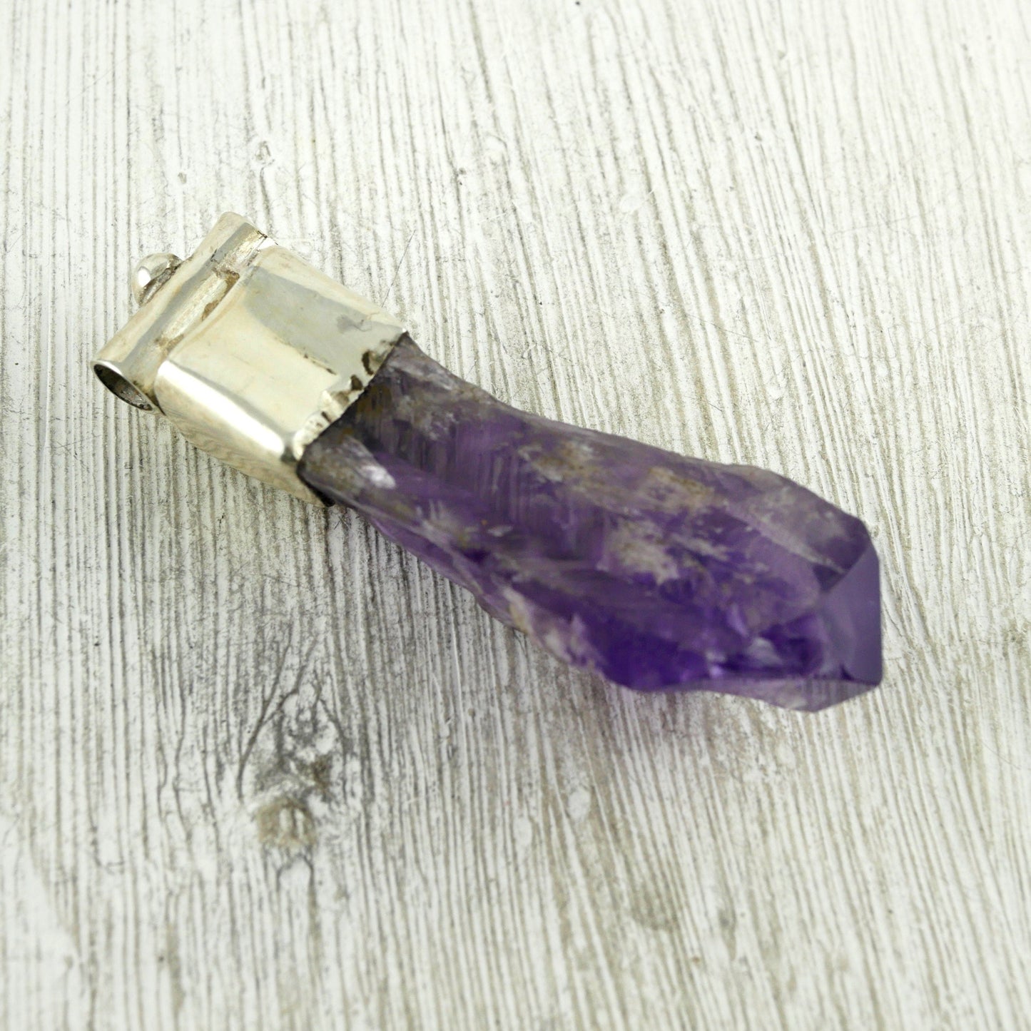 PENDENTIF ALTAÏ : Argent & Améthyste Thalisman