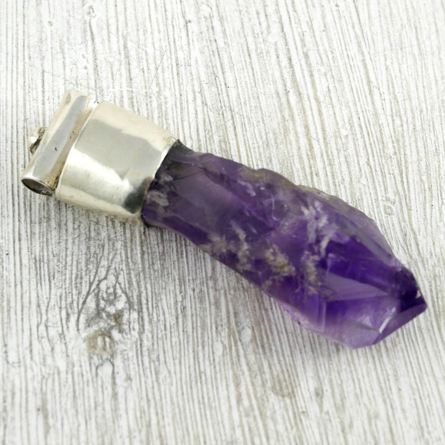 PENDENTIF ALTAÏ : Argent & Améthyste Thalisman