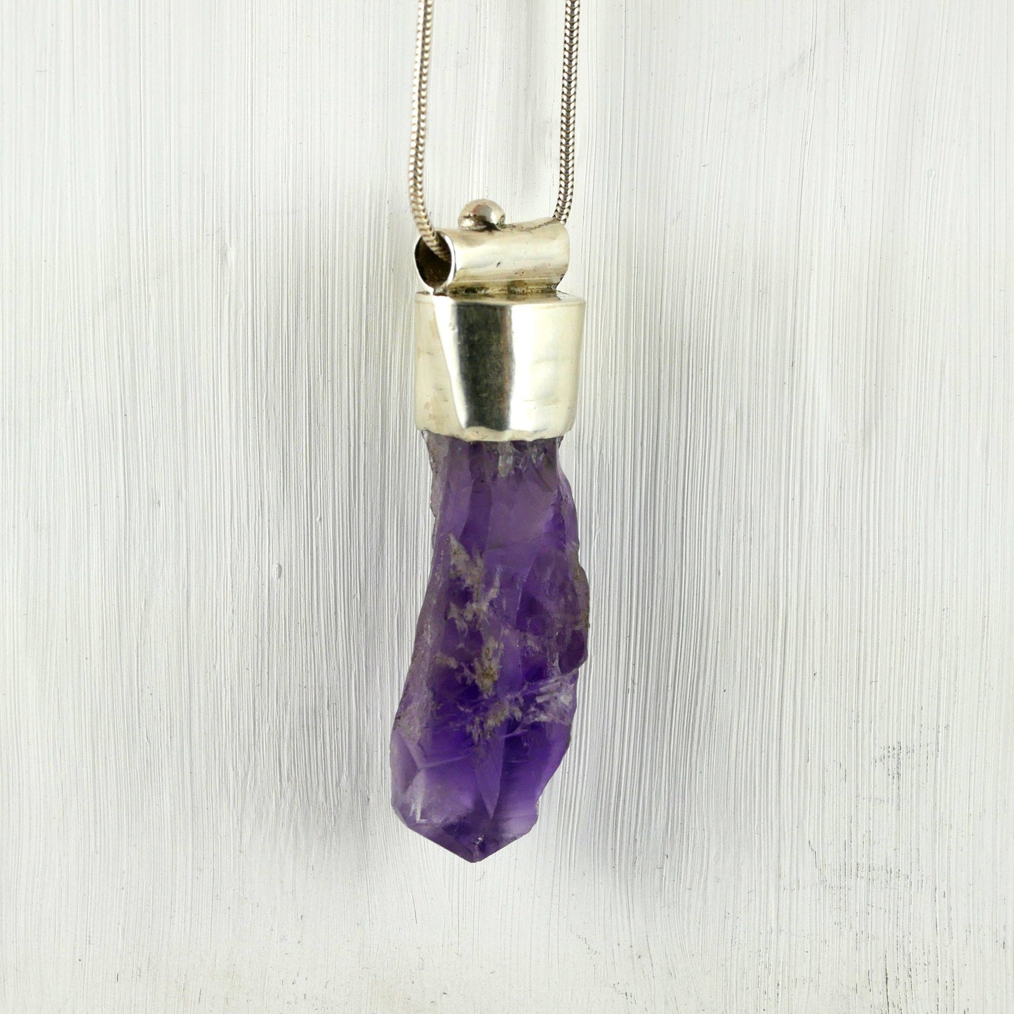 PENDENTIF ALTAÏ : Argent & Améthyste Thalisman