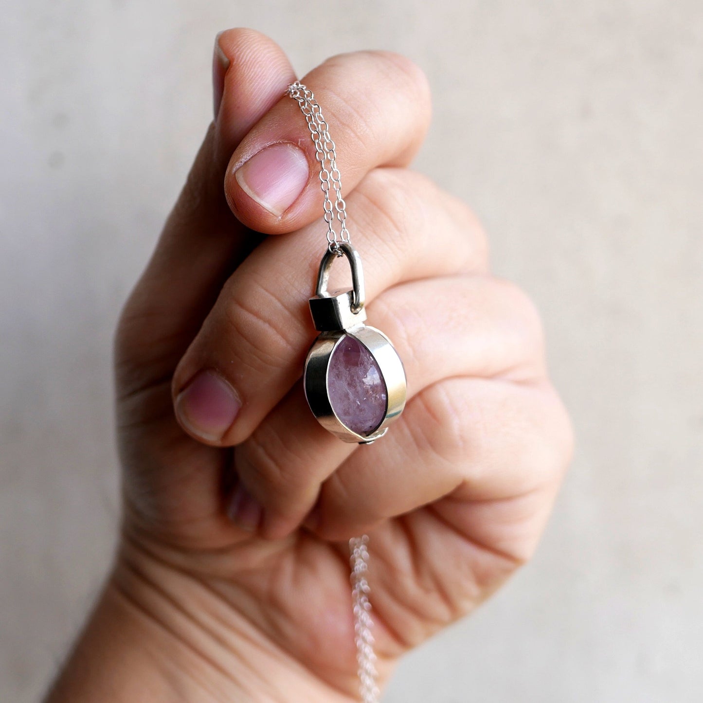 PENDENTIF DEE - Argent & Améthyste Breloques et pendentifs Thalisman