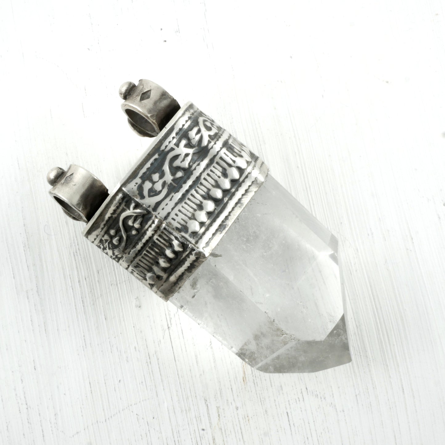 PENDENTIF KAILASA - Argent & Cristal de Roche Thalisman