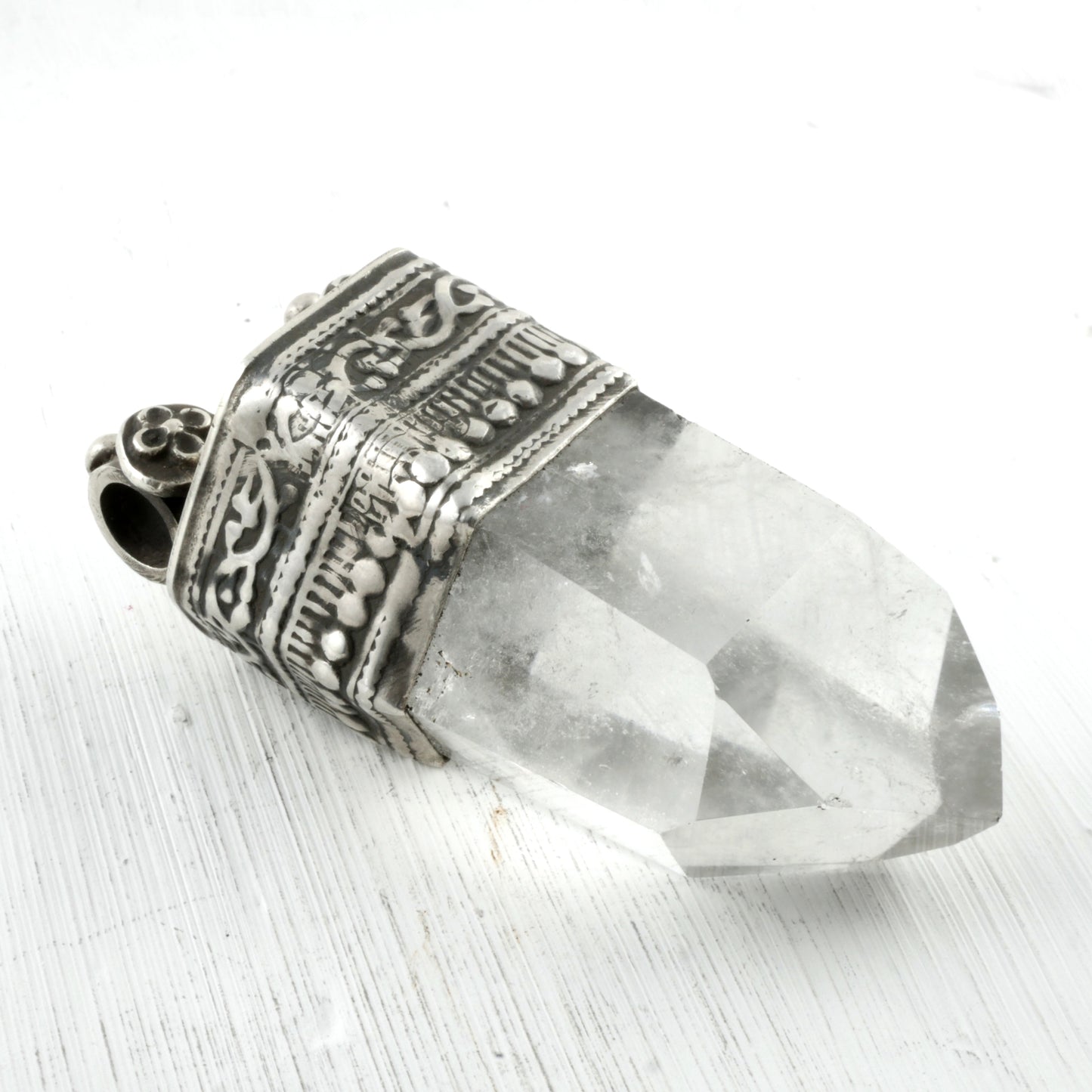 PENDENTIF KAILASA - Argent & Cristal de Roche Thalisman