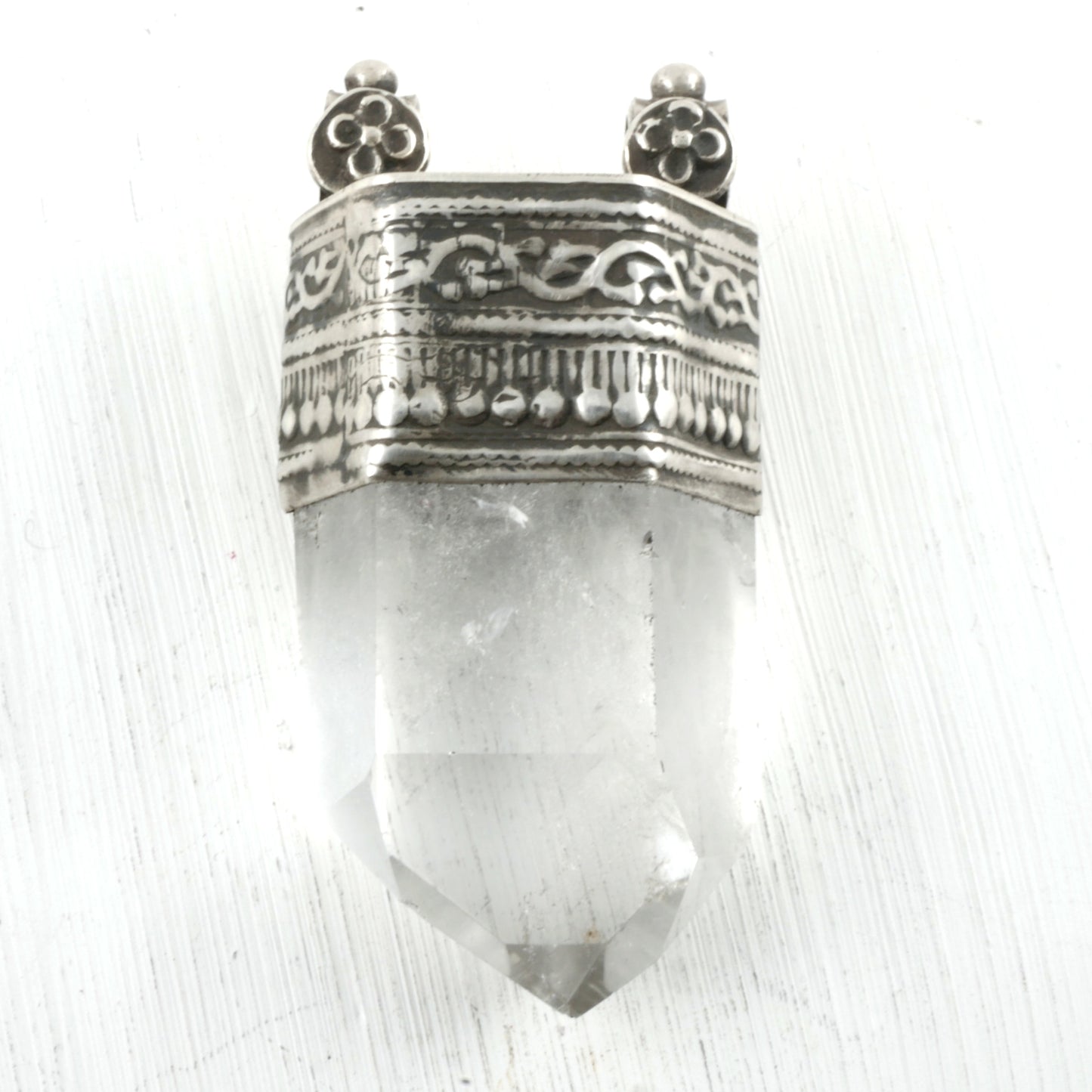 PENDENTIF KAILASA - Argent & Cristal de Roche Thalisman