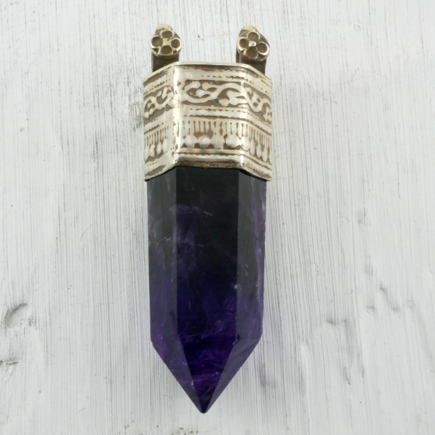 PENDENTIF MUZTAU - Argent & Améthyste Thalisman