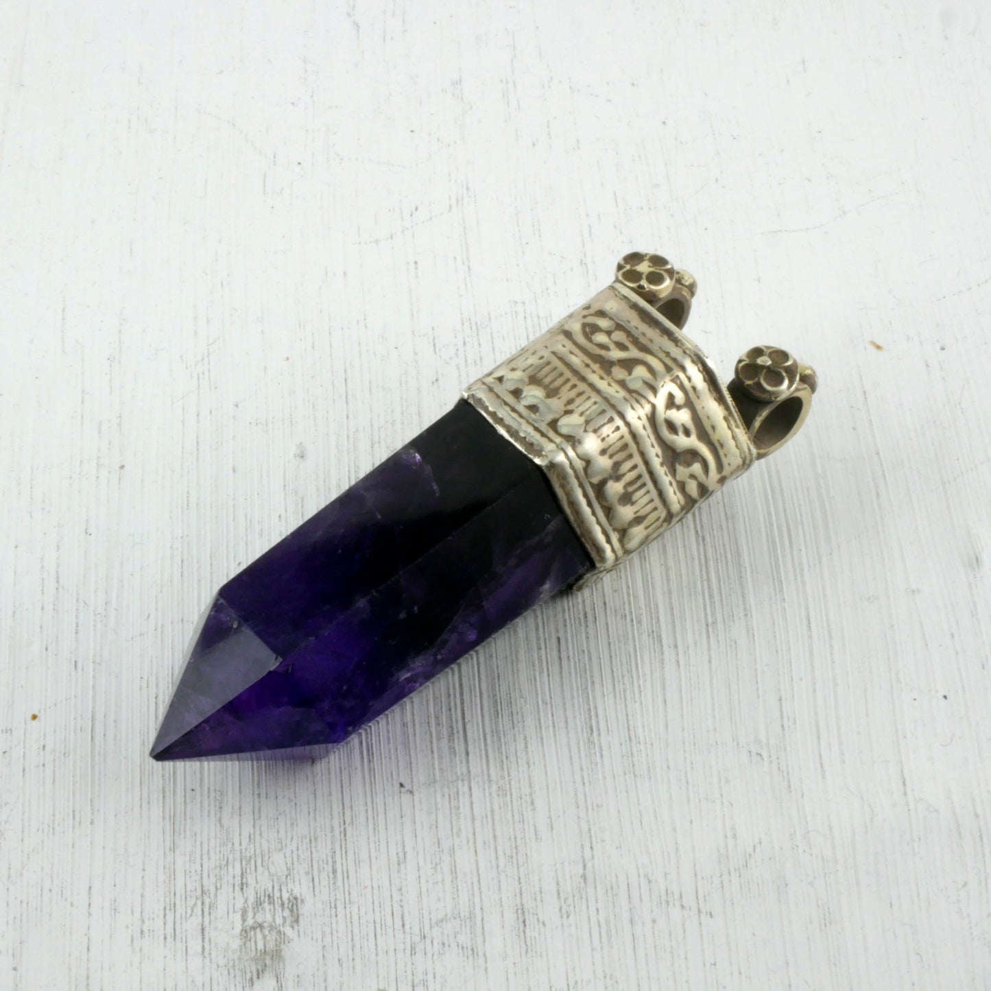 PENDENTIF MUZTAU - Argent & Améthyste Thalisman