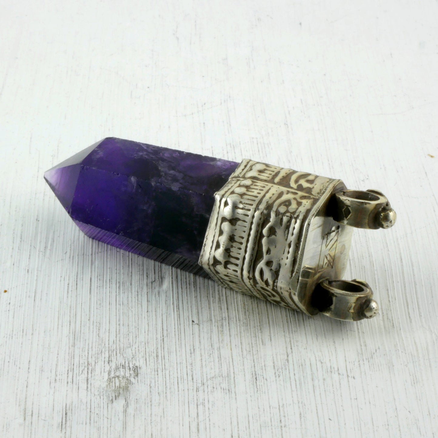 PENDENTIF MUZTAU - Argent & Améthyste Thalisman