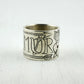 ANNEAU OMNIA VINCIT AMOR - Argent & Grenat