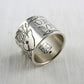 ANNEAU OMNIA VINCIT AMOR - Argent & Grenat