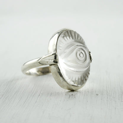 BAGUE NAZAR - Œil en Cristal et Argent 925