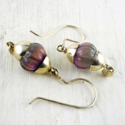 BOUCLES D'OREILLES BABUR - Argent 925 & Fluorites