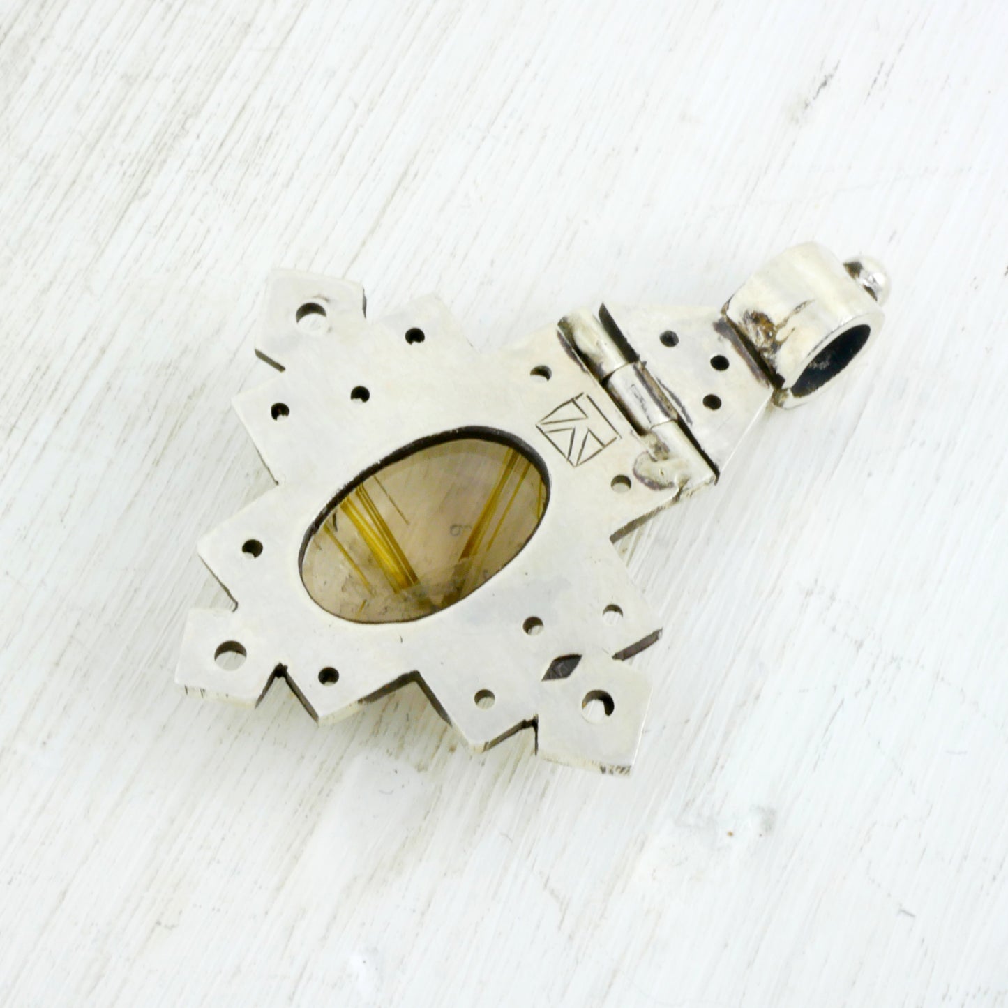 LALIBELA PENDANT - Sterling silver & Rutile quartz