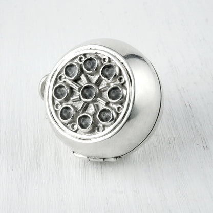 PENDENTIF ROSARIUM - Argent 925 & Cristal de Roche