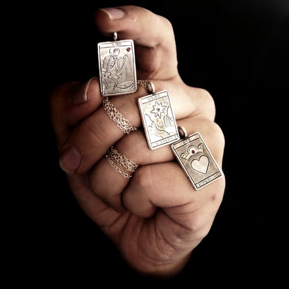 PENDENTIF TAROT : L'ETOILE - Argent 925, Tourmaline