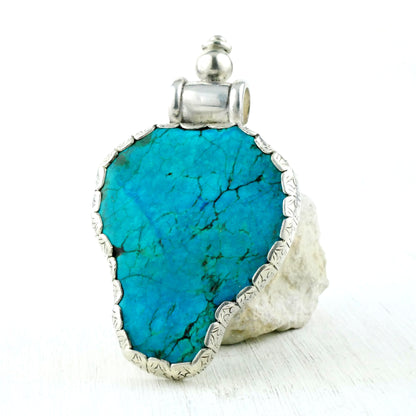PENDENTIF LEH - Argent 925 & Turquoise