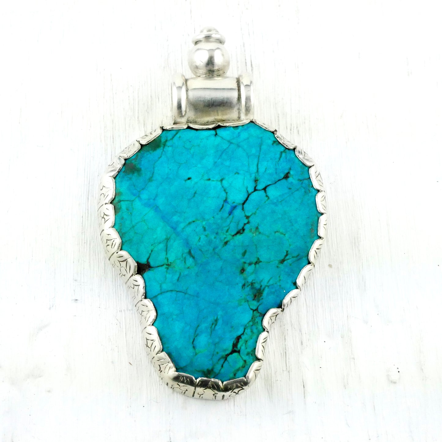 PENDENTIF LEH - Argent 925 & Turquoise