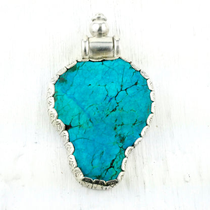 PENDENTIF LEH - Argent 925 & Turquoise