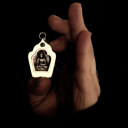 PATAN PENDANT - Sterling Silver & Turquoise