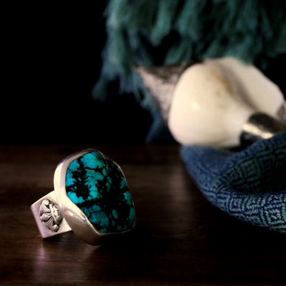 BAGUE LIKIR - Argent & Turquoise