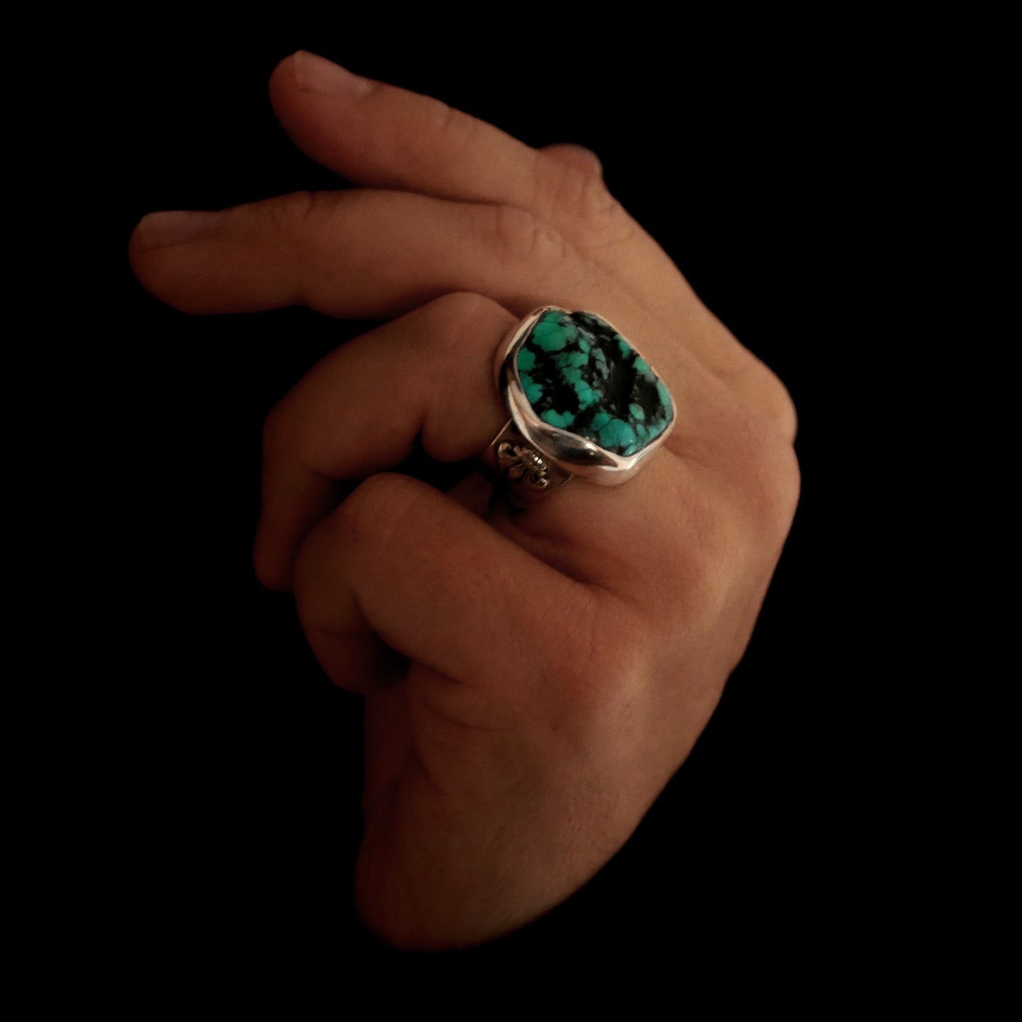 BAGUE LIKIR - Argent & Turquoise