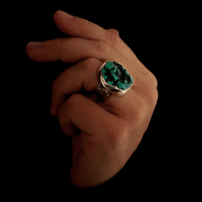 BAGUE LIKIR - Argent & Turquoise