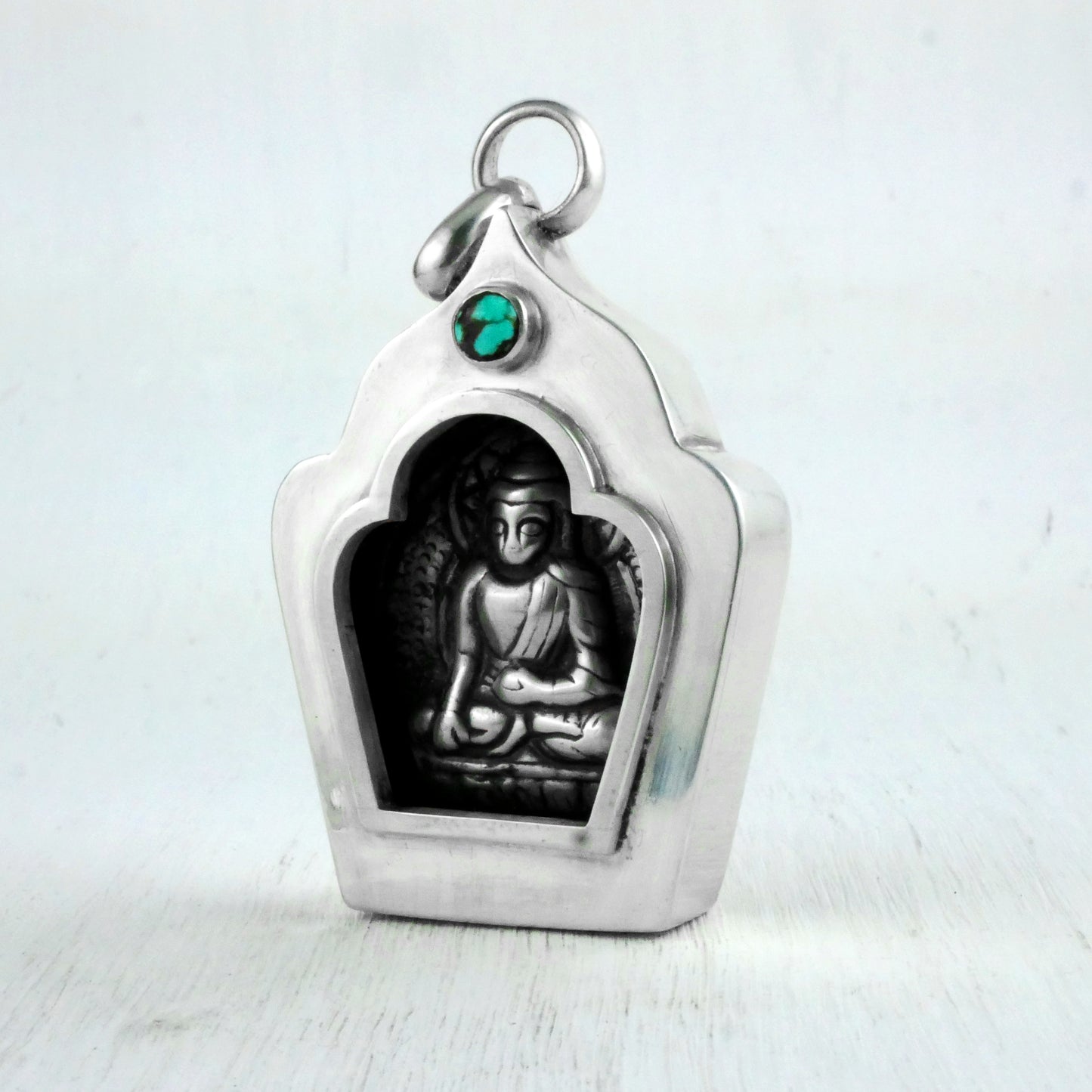PATAN PENDANT - Sterling Silver & Turquoise