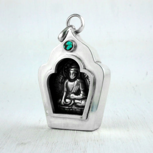 PENDENTIF PATAN - Argent 925 & Turquoise