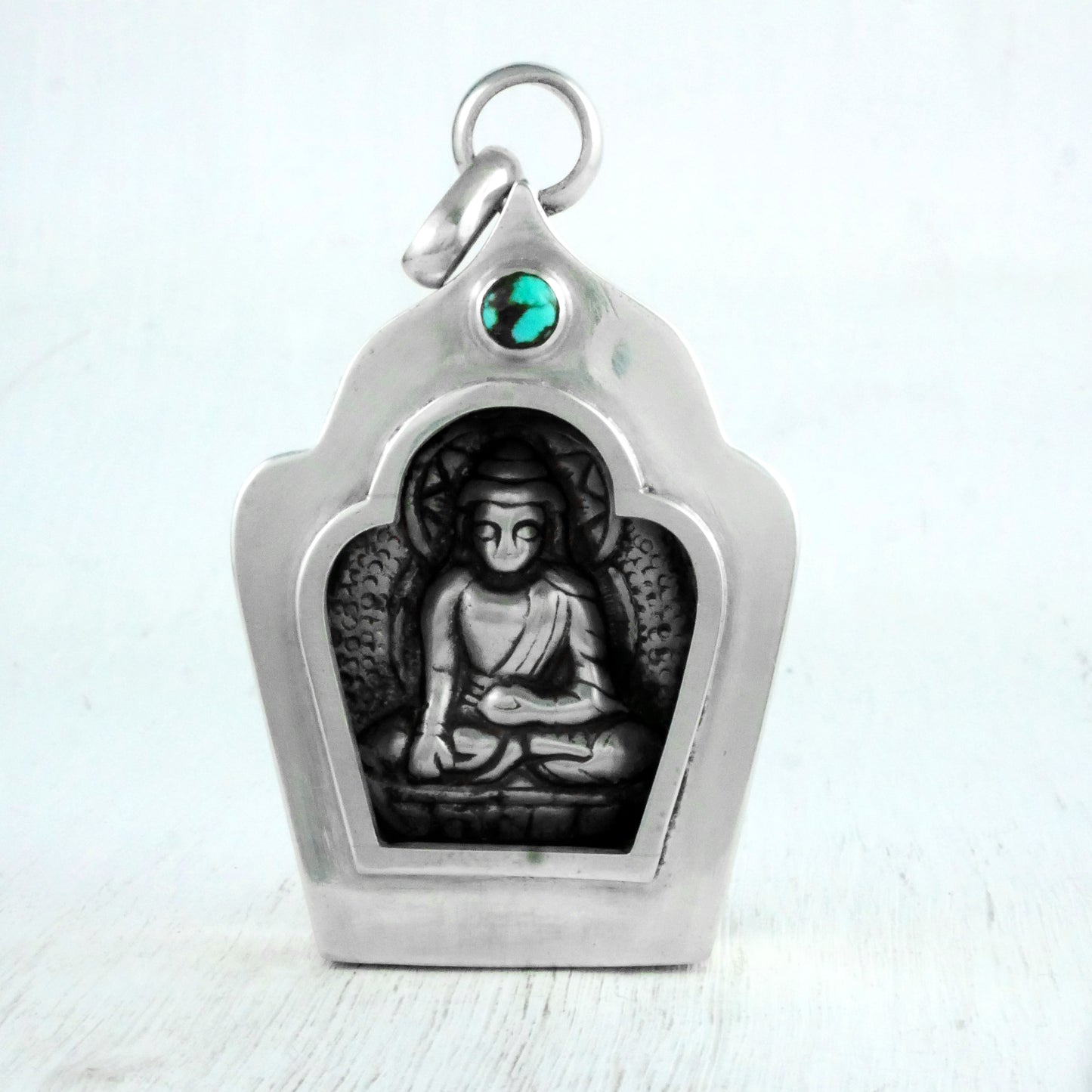 PATAN PENDANT - Sterling Silver & Turquoise