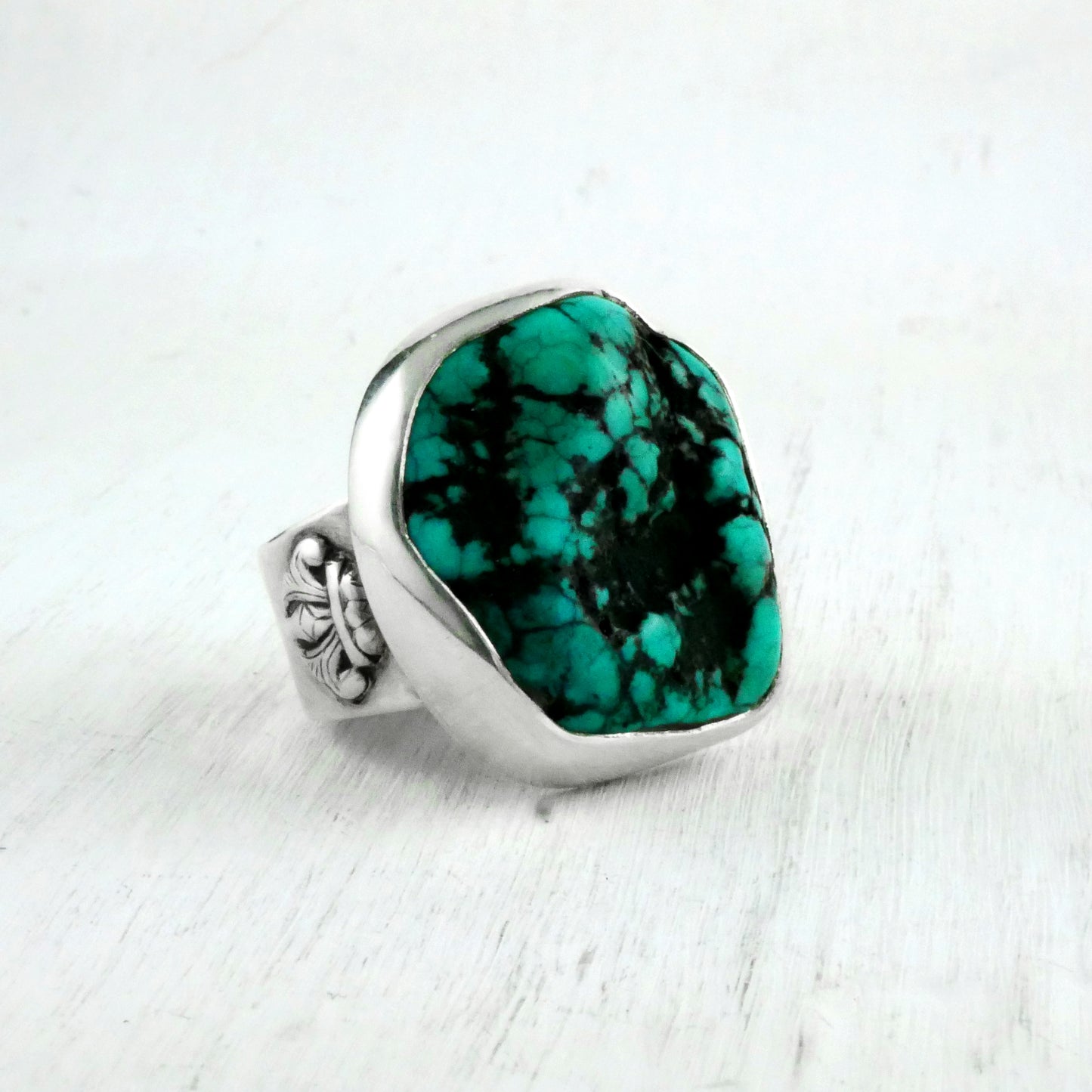 BAGUE LIKIR - Argent & Turquoise