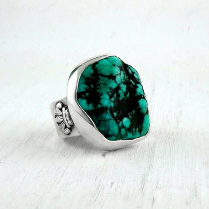 BAGUE LIKIR - Argent & Turquoise