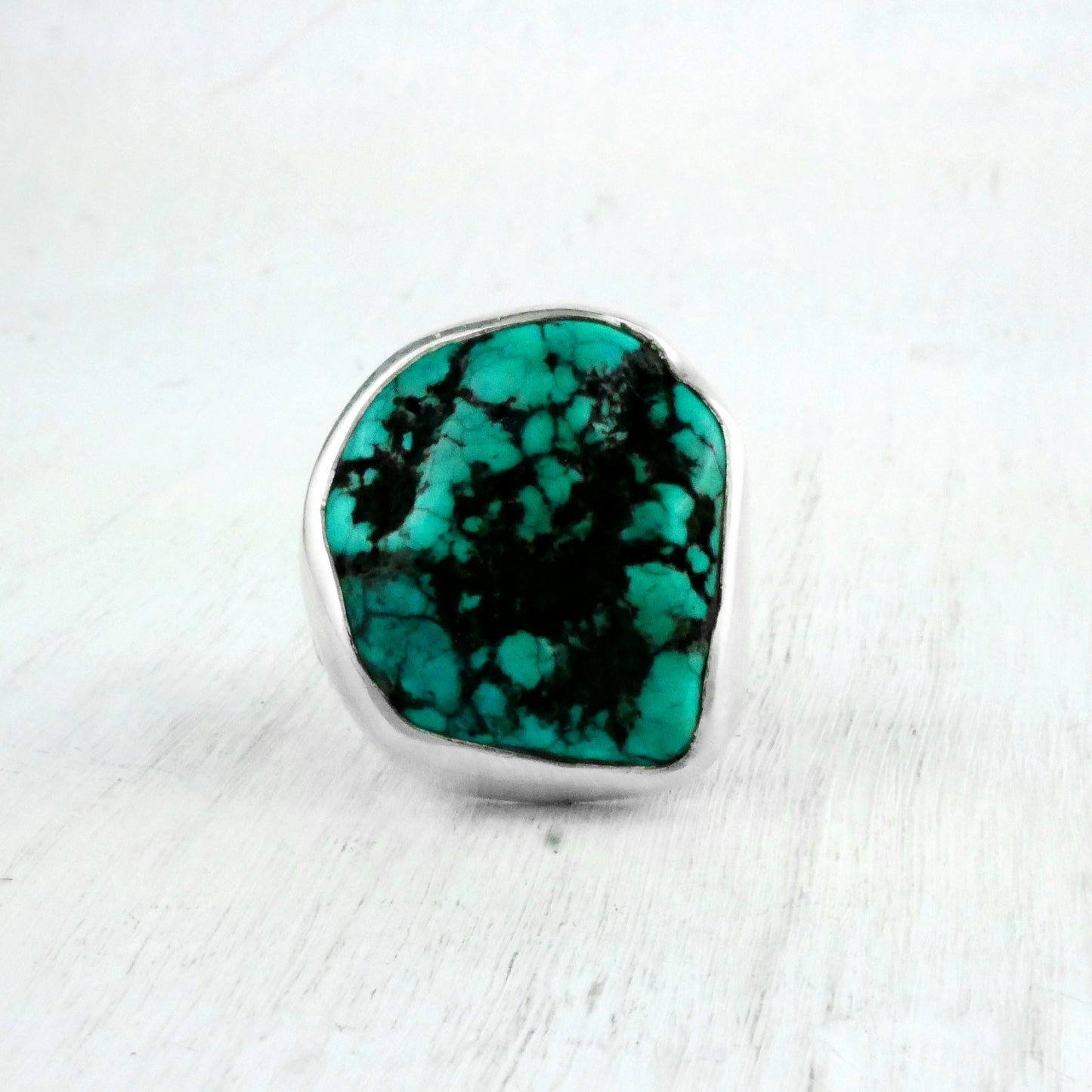 BAGUE LIKIR - Argent & Turquoise