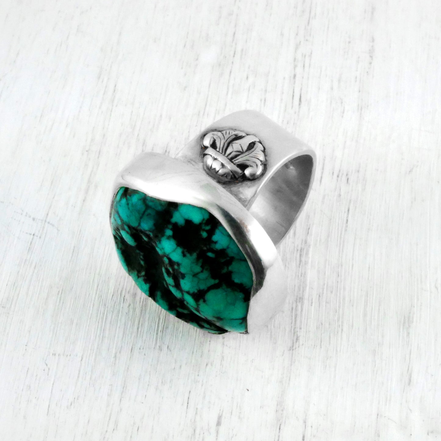 BAGUE LIKIR - Argent & Turquoise