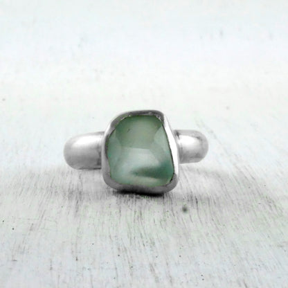 BAGUE KAMENI - Argent & Aigue Marine