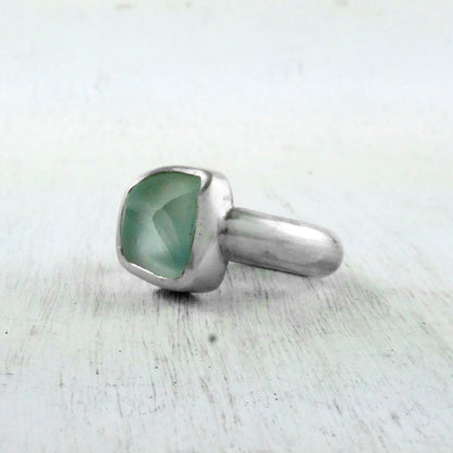 BAGUE KAMENI - Argent & Aigue Marine